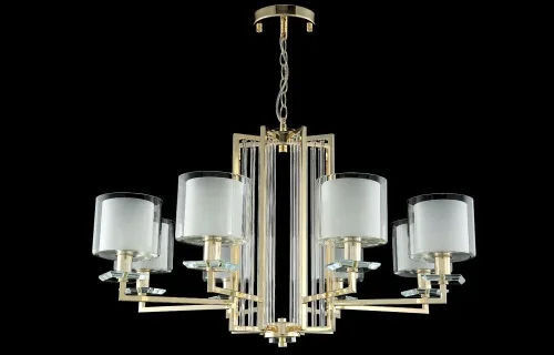 Люстра подвесная NICOLAS SP-PL8 GOLD/WHITE Crystal Lux белая на 8 ламп, основание золотое в стиле современный  фото 3